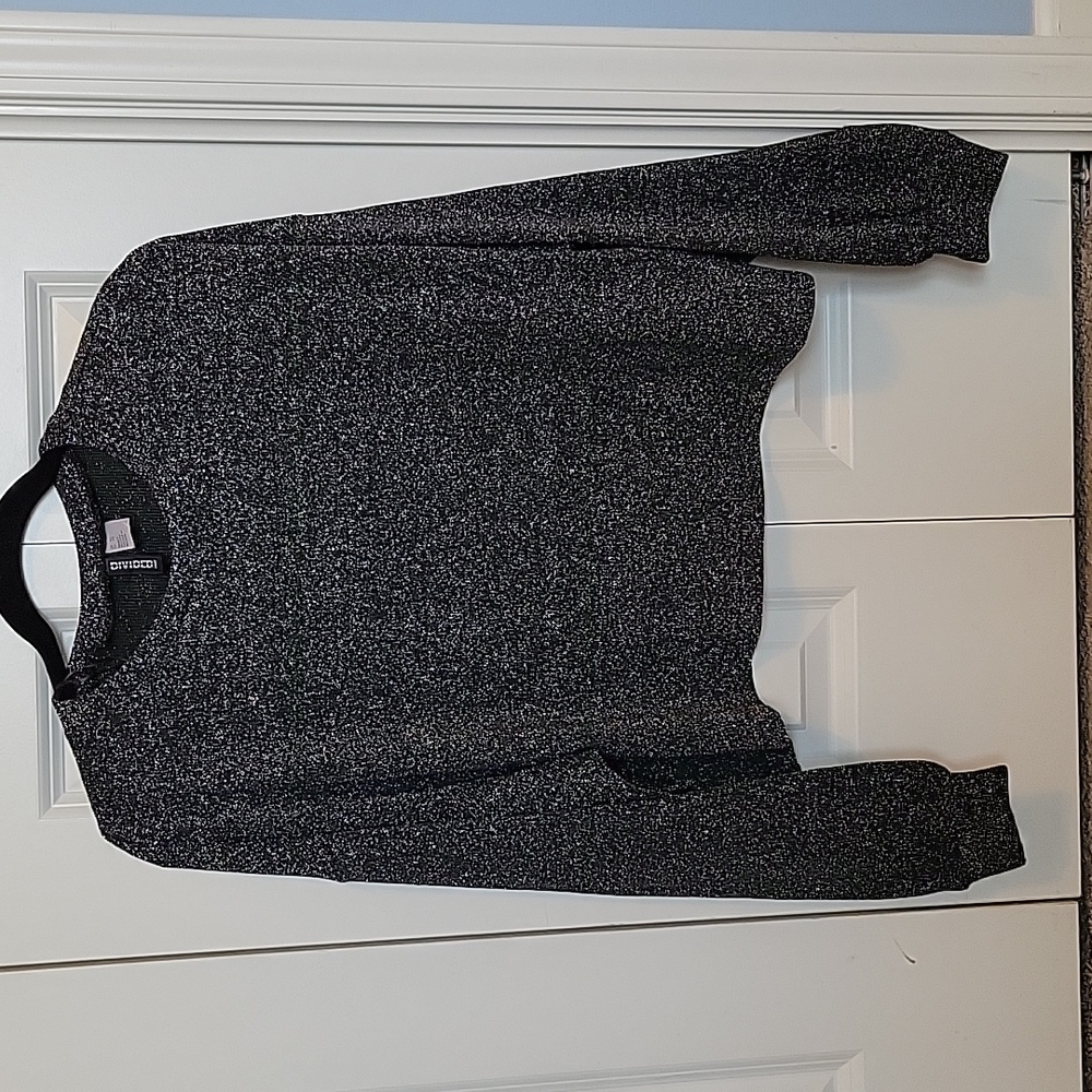 Black glitter crop sweater size xl